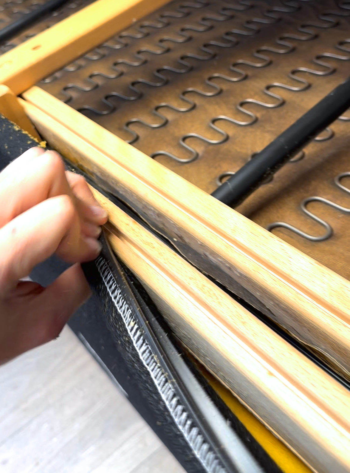 stripstoffering met een rubberen rand bij Gelderland meubel